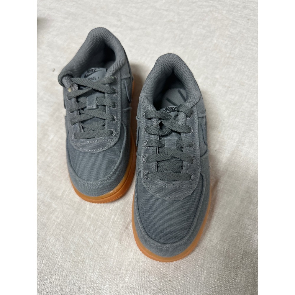 Nike Air Force 1 Low Canvas Gray Gum Sole Kids Sneakers 9C AV3525-001